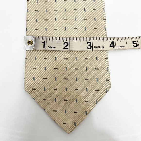 Armani Collezioni Champagne Jacquard Silk Tie Made in Italy - Picture 3 of 4